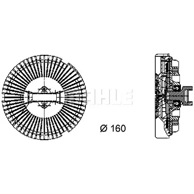 Kvačilo, ventilator hladnjaka MAHLE CFC 77 000P IC-G08DPZ