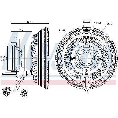 Kvačilo, ventilator hladnjaka NISSENS NIS 86150 IC-E5BBE6