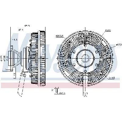 Kvačilo, ventilator hladnjaka NISSENS NIS 86231 IC-G0Q9JX