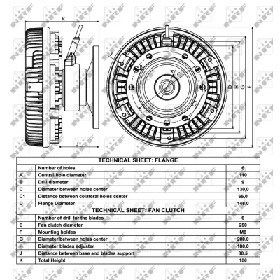 Kvačilo, ventilator hladnjaka NRF NRF 49023 IC-D16912