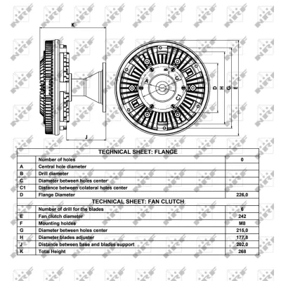 Kvačilo, ventilator hladnjaka NRF NRF 49030 IC-D133AC