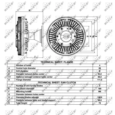 Kvačilo, ventilator hladnjaka NRF NRF 49063 IC-D25A09