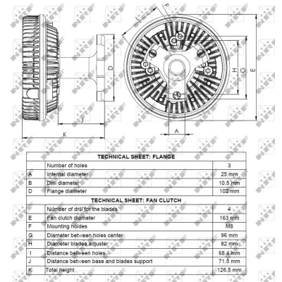 Kvačilo, ventilator hladnjaka NRF NRF 49078 IC-D80283