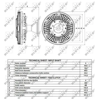 Kvačilo, ventilator hladnjaka NRF NRF 49164 IC-DDDCD6