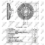 Kvačilo, ventilator hladnjaka NRF NRF 49518 IC-D756BC