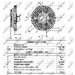 Kvačilo, ventilator hladnjaka NRF NRF 49520 IC-D756BE