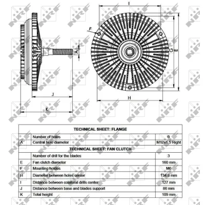 Kvačilo, ventilator hladnjaka NRF NRF 49534 IC-D756CC