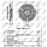 Kvačilo, ventilator hladnjaka NRF NRF 49536 IC-D756CE