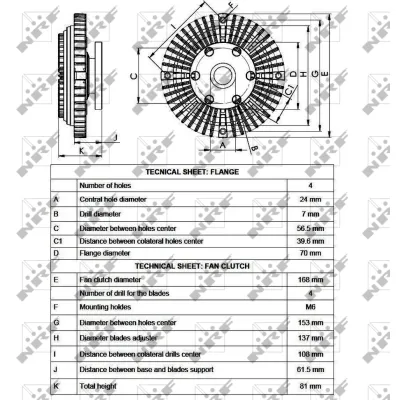 Kvačilo, ventilator hladnjaka NRF NRF 49547 IC-D756D9