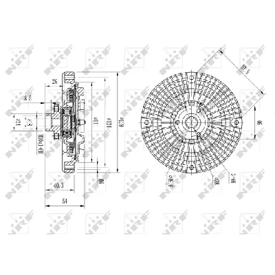 Kvačilo, ventilator hladnjaka NRF NRF 49566 IC-DF1CB8