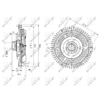 Kvačilo, ventilator hladnjaka NRF NRF 49568 IC-DF1CBA