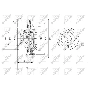 Kvačilo, ventilator hladnjaka NRF NRF 49572 IC-DF1CBC