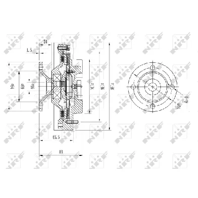 Kvačilo, ventilator hladnjaka NRF NRF 49572 IC-DF1CBC