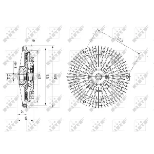 Kvačilo, ventilator hladnjaka NRF NRF 49575 IC-DF1CBE