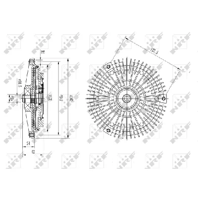 Kvačilo, ventilator hladnjaka NRF NRF 49575 IC-DF1CBE