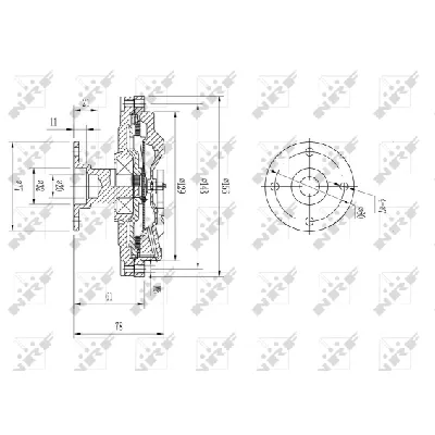 Kvačilo, ventilator hladnjaka NRF NRF 49576 IC-DF1CBF