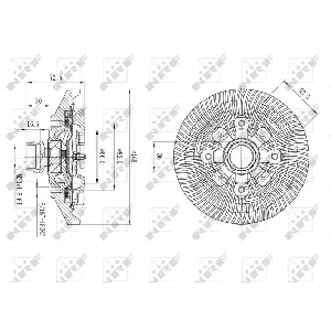 Kvačilo, ventilator hladnjaka NRF NRF 49577 IC-DF1BE3