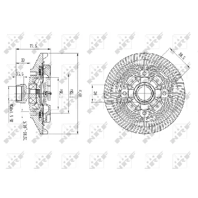 Kvačilo, ventilator hladnjaka NRF NRF 49577 IC-DF1BE3