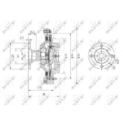 Kvačilo, ventilator hladnjaka NRF NRF 49579 IC-DF1BE5