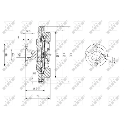 Kvačilo, ventilator hladnjaka NRF NRF 49580 IC-DF1BE6