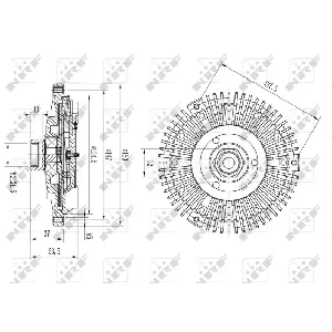 Kvačilo, ventilator hladnjaka NRF NRF 49581 IC-DF1BE7