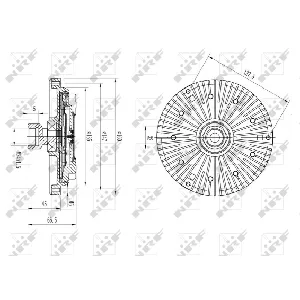 Kvačilo, ventilator hladnjaka NRF NRF 49582 IC-DF1BE8