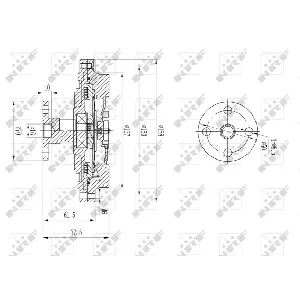 Kvačilo, ventilator hladnjaka NRF NRF 49586 IC-DF1BEC