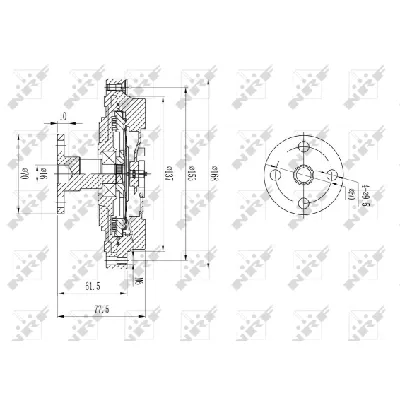 Kvačilo, ventilator hladnjaka NRF NRF 49586 IC-DF1BEC