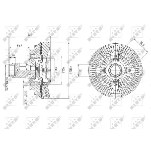 Kvačilo, ventilator hladnjaka NRF NRF 49587 IC-DF1BED