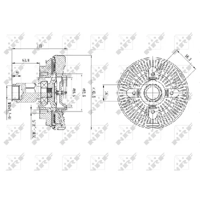 Kvačilo, ventilator hladnjaka NRF NRF 49587 IC-DF1BED