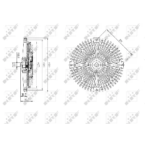 Kvačilo, ventilator hladnjaka NRF NRF 49588 IC-DF1BEE