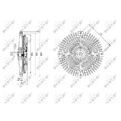 Kvačilo, ventilator hladnjaka NRF NRF 49588 IC-DF1BEE