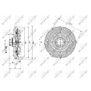 Kvačilo, ventilator hladnjaka NRF NRF 49590 IC-DF1BF0
