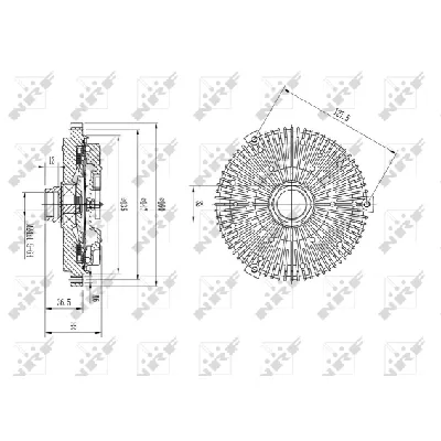 Kvačilo, ventilator hladnjaka NRF NRF 49590 IC-DF1BF0