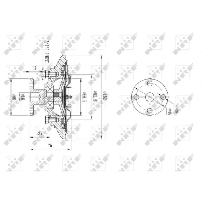 Kvačilo, ventilator hladnjaka NRF NRF 49592 IC-DDE6EC