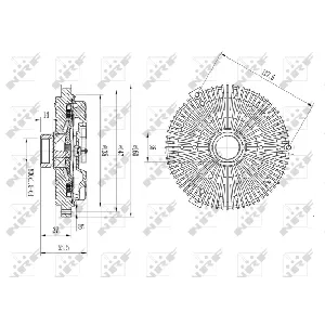 Kvačilo, ventilator hladnjaka NRF NRF 49593 IC-DF1BF2
