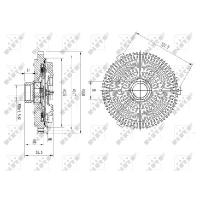 Kvačilo, ventilator hladnjaka NRF NRF 49593 IC-DF1BF2