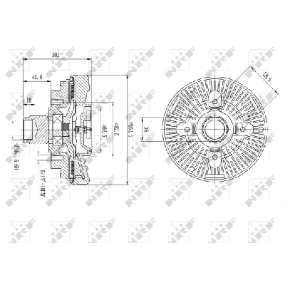 Kvačilo, ventilator hladnjaka NRF NRF 49596 IC-DF1BF5