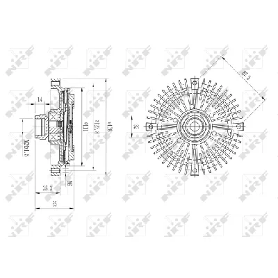 Kvačilo, ventilator hladnjaka NRF NRF 49599 IC-DF1BF8