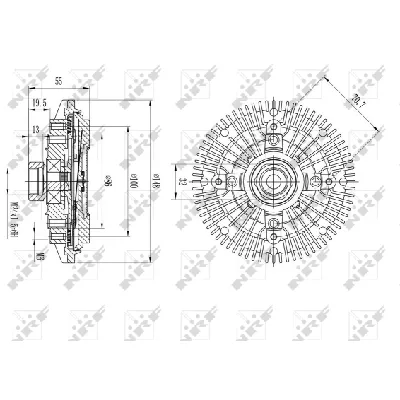 Kvačilo, ventilator hladnjaka NRF NRF 49601 IC-DF1BFA