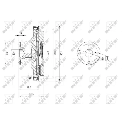 Kvačilo, ventilator hladnjaka NRF NRF 49602 IC-DF1BFB