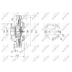 Kvačilo, ventilator hladnjaka NRF NRF 49603 IC-DF1BFC