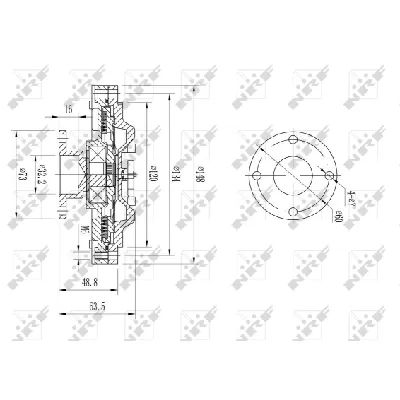 Kvačilo, ventilator hladnjaka NRF NRF 49603 IC-DF1BFC