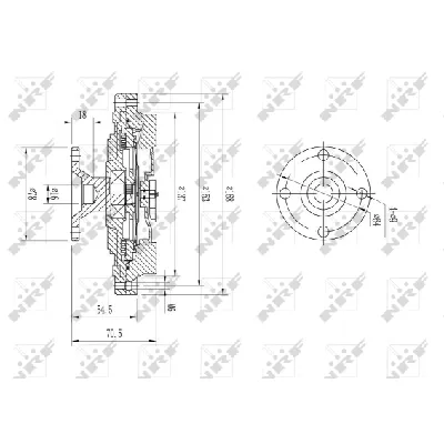 Kvačilo, ventilator hladnjaka NRF NRF 49604 IC-DF1BFD