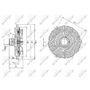 Kvačilo, ventilator hladnjaka NRF NRF 49605 IC-DF1BFE