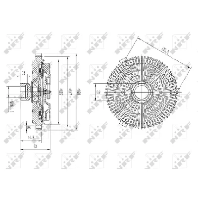 Kvačilo, ventilator hladnjaka NRF NRF 49605 IC-DF1BFE