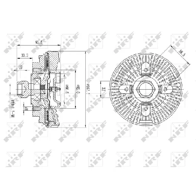 Kvačilo, ventilator hladnjaka NRF NRF 49606 IC-DF1BFF