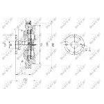 Kvačilo, ventilator hladnjaka NRF NRF 49608 IC-DF1C00