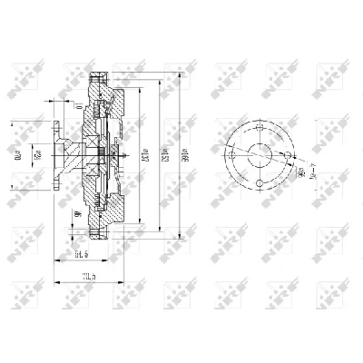 Kvačilo, ventilator hladnjaka NRF NRF 49608 IC-DF1C00