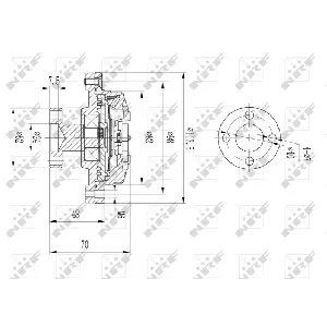 Kvačilo, ventilator hladnjaka NRF NRF 49609 IC-DF1C01